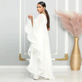 Women's 2-3XL Fashion Designer Ruffle One Shoulder Jumpsuits (Plus Size)-Women's Plus Size Fashion Designer Rompers / Jumpsuits-Women's fashion designer plus size clothes