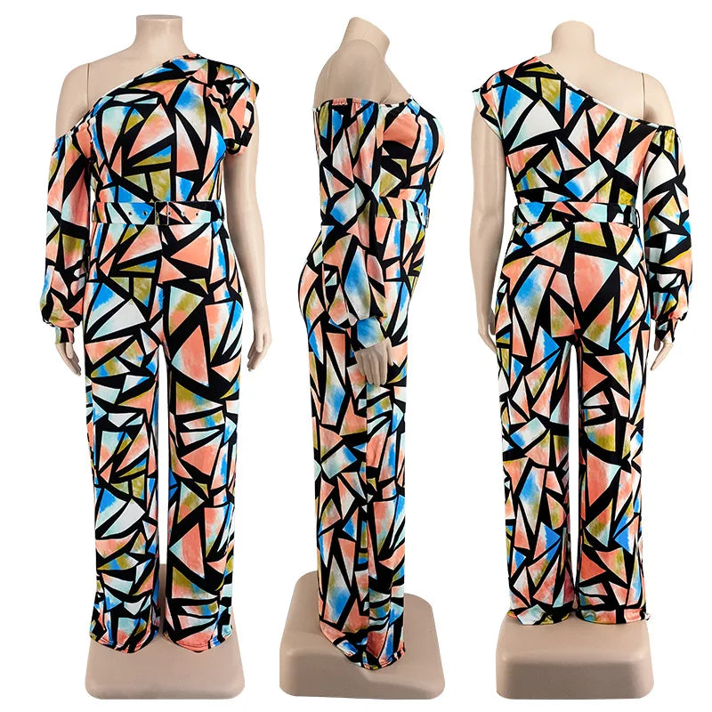 Women's 2-5XL Fashion Designer Backless Jumpsuits (Plus Size)-Women's Plus Size Fashion Designer Rompers / Jumpsuits-Women's fashion designer plus size clothes