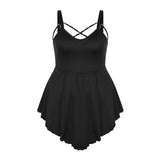 Women's 2-5XL Fashion Designer Irregular Singlets (Plus Size)