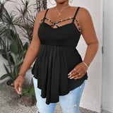 Women's 2-5XL Fashion Designer Irregular Singlets (Plus Size)