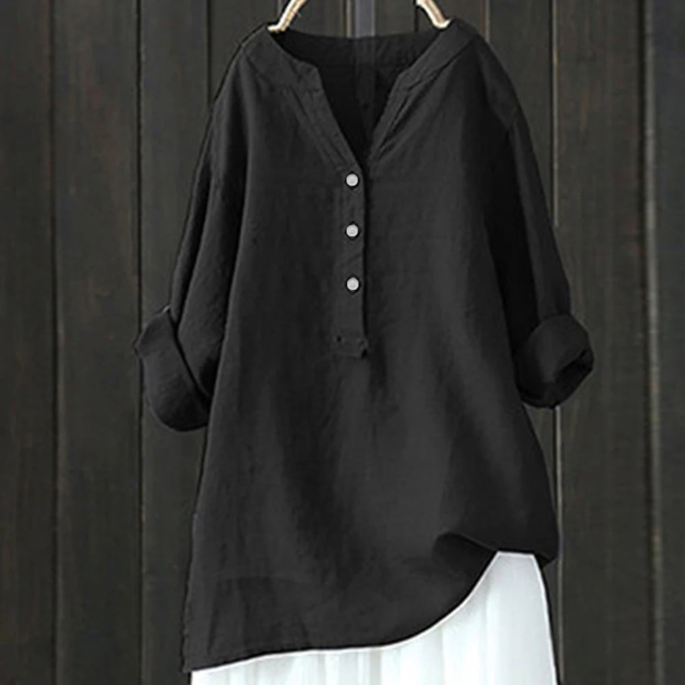 Women's 3-5XL Blouse Fashion Designer Long-Sleeve Tops (Plus Size)-Women's Fashion Designer Plus Size Long-Sleeve Tops-Women's fashion designer plus size clothes