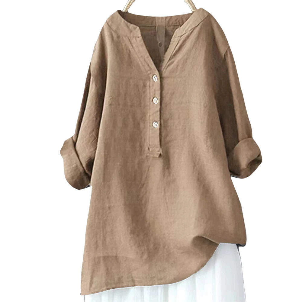 Women's 3-5XL Blouse Fashion Designer Long-Sleeve Tops (Plus Size)-Women's Fashion Designer Plus Size Long-Sleeve Tops-Color 1-Women's fashion designer plus size clothes