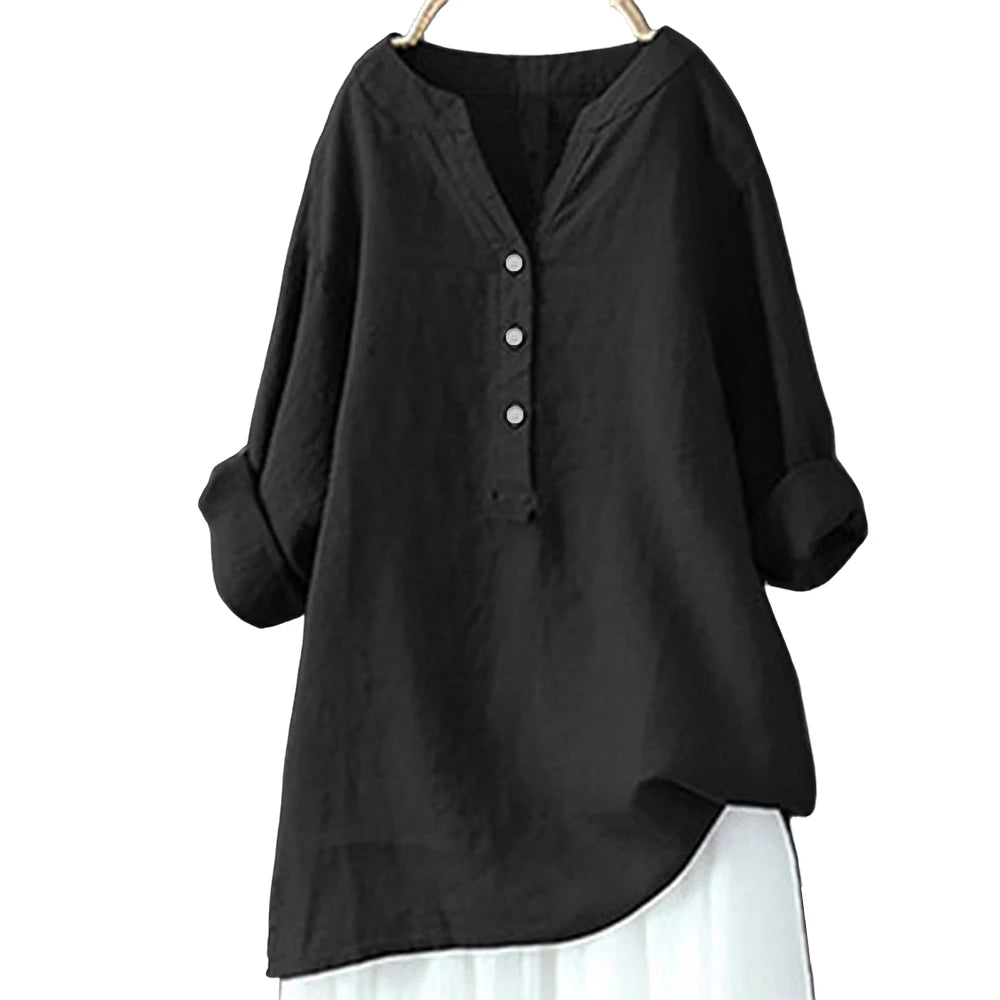 Women's 3-5XL Blouse Fashion Designer Long-Sleeve Tops (Plus Size)-Women's Fashion Designer Plus Size Long-Sleeve Tops-Color 16-Women's fashion designer plus size clothes