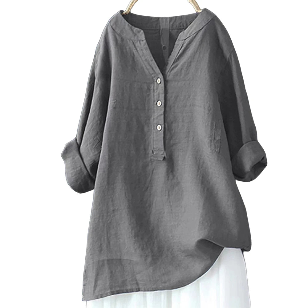 Women's 3-5XL Blouse Fashion Designer Long-Sleeve Tops (Plus Size)-Women's Fashion Designer Plus Size Long-Sleeve Tops-Color 2-Women's fashion designer plus size clothes