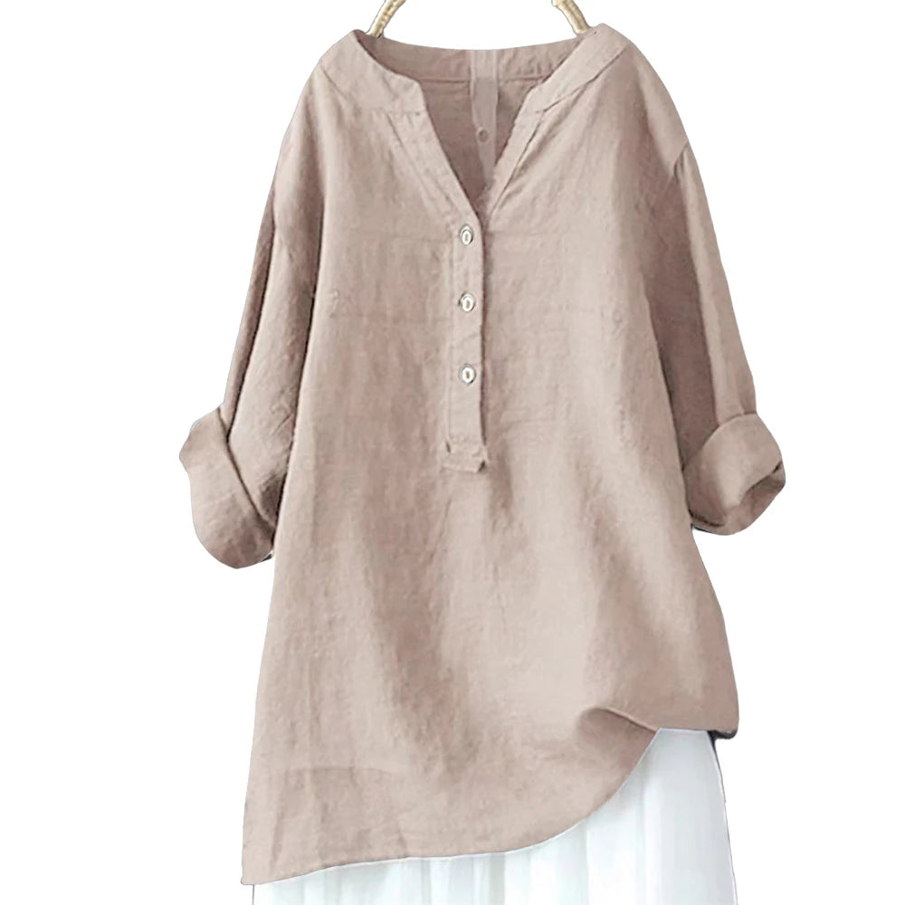 Women's 3-5XL Blouse Fashion Designer Long-Sleeve Tops (Plus Size)-Women's Fashion Designer Plus Size Long-Sleeve Tops-Color 3-Women's fashion designer plus size clothes