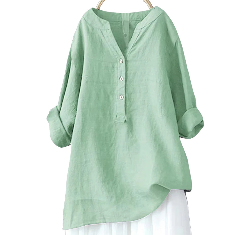 Women's 3-5XL Blouse Fashion Designer Long-Sleeve Tops (Plus Size)-Women's Fashion Designer Plus Size Long-Sleeve Tops-Color 9-Women's fashion designer plus size clothes