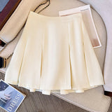 Women's 5-9XL Fashion Designer High Waist Pleated Skirts (Plus Size)