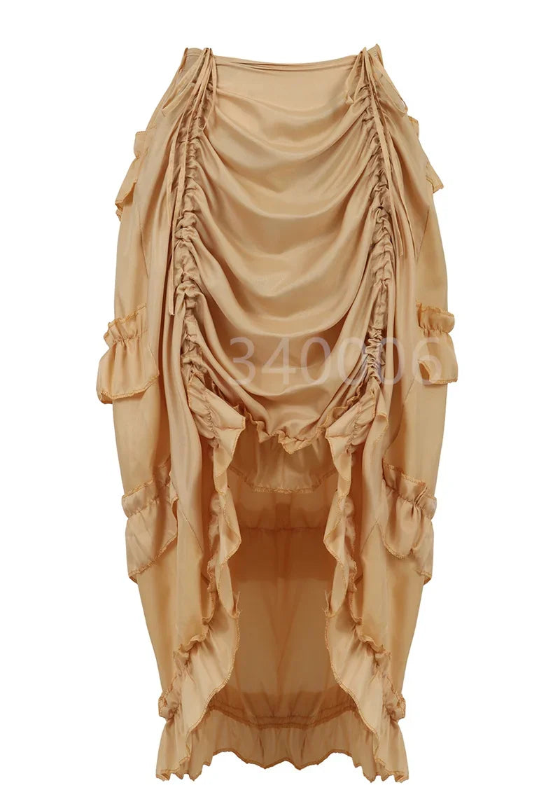 Women's Asymmetrical Gothic Fashion S-6XL Designer Drawstring Skirts (Plus Size)