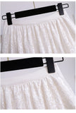 Women's Fashion Designer White Lace Maxi Skirts (Plus Size)