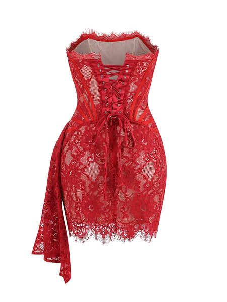 designer mini dress Women's Lace Strapless Fashion Designer Mini Dresses (Short) – International Women's Clothing