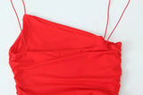Women's Waist Split Spaghetti Fashion Designer Bodycon Dresses (Midi)