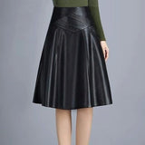 Women's High Waist Fashion Designer Midi Skirts (Plus Size)