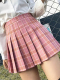 Women's High Waist Pleated Fashion Designer A-Line Skirts (Short)