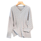 Women's V-Neck Pullover 4-9XL Tops Fashion Designer Knitted Cardigans