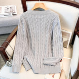 Women's V-Neck Pullover 4-9XL Tops Fashion Designer Knitted Cardigans