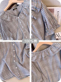 Women's Tops Plaid Blouse 5-9XL Fashion Designer T-Shirts (Plus Size)