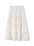 Women's Ruffle Layered Fashion Designer 5-9XL Midi Skirts (Plus Size)