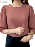 Women's Ruffled Tops Fashion Designer 5XL Blouse T-Shirts (Plus Size)