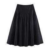 Women's Vintage Pleated Fashion XS-L Designer A-Line Skirts (Midi)