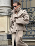 Women's Lapel Fashion Designer Trench Coat Jackets