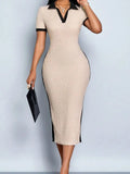 Women's Office Bodycon Fashion Designer S-2XL Dresses (Midi)