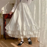 Women's Fashion S-3XL Designer Ruffle High Waist Skirts (Long)