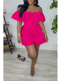 Women's Off Shoulders S-3XL Rompers Fashion Designer Jumpsuits