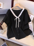 Women's Blouse 5-9XL Fashion Designer Lace T-Shirts (Plus Size)