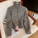 Women's Tops Fashion Designer Turtleneck S-L Cardigans