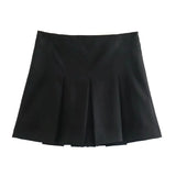 Women's Ruffles Pleated XS-3XL Fashion Designer Pleated Skirts (Short)