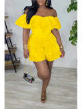 Women's Off Shoulders S-3XL Rompers Fashion Designer Jumpsuits