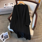 Women's Fashion Designer Long Shawl 4-9XL Cardigans (Plus Size)