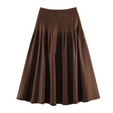 Women's Vintage Pleated Fashion XS-L Designer A-Line Skirts (Midi)