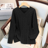 Women's V-Neck Pullover 4-9XL Tops Fashion Designer Knitted Cardigans