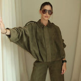 Women's Lapel Suede XS-L Fashion Designer Belted Jackets