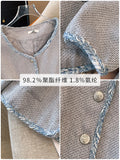 Women's Fashion Designer 5-9XL Designer Blue Gray Coats (Plus Size)