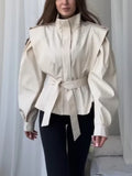 Women's Lapel Fashion Designer Trench Coat Jackets