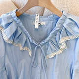 Women's Fashion Designer Lace Trim 4-9XL Trim Blouse T-Shirts (Plus Size)