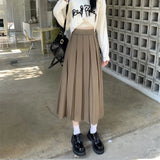 Women's Pleated High Waist Fashion Designer Skirts (Midi)