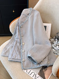Women's Fashion Designer 5-9XL Designer Blue Gray Coats (Plus Size)