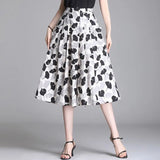 Women's Geometric Patterns M-4XL Fashion Designer Midi Skirts (Plus Size)