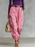 Women's S-2XL Fashion Designer Multi-Pocket Cargo Pants