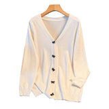 Women's Knitted Bow 4-9XL Fashion Designer Cardigans (Plus Size)