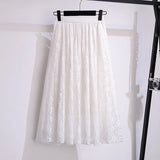 Women's Lace A-Line Fashion 4-8XL Designer Midi Skirts (Plus Size)