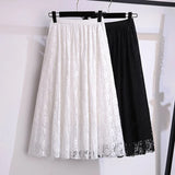 Women's Lace A-Line Fashion 4-8XL Designer Midi Skirts (Plus Size)