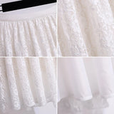 Women's Lace A-Line Fashion 4-8XL Designer Midi Skirts (Plus Size)