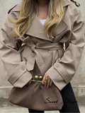 Women's Lapel Fashion Designer Trench Coat Jackets