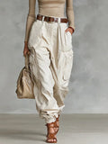 Women's S-2XL Fashion Designer Multi-Pocket Cargo Pants