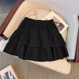 Women's Ruffle Layered 5-9XL Fashion Designer Short Skirts (Plus Size)