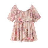Women's Designer Chiffon Floral Blouse 5-9XL Fashion T-Shirts (Plus Size)